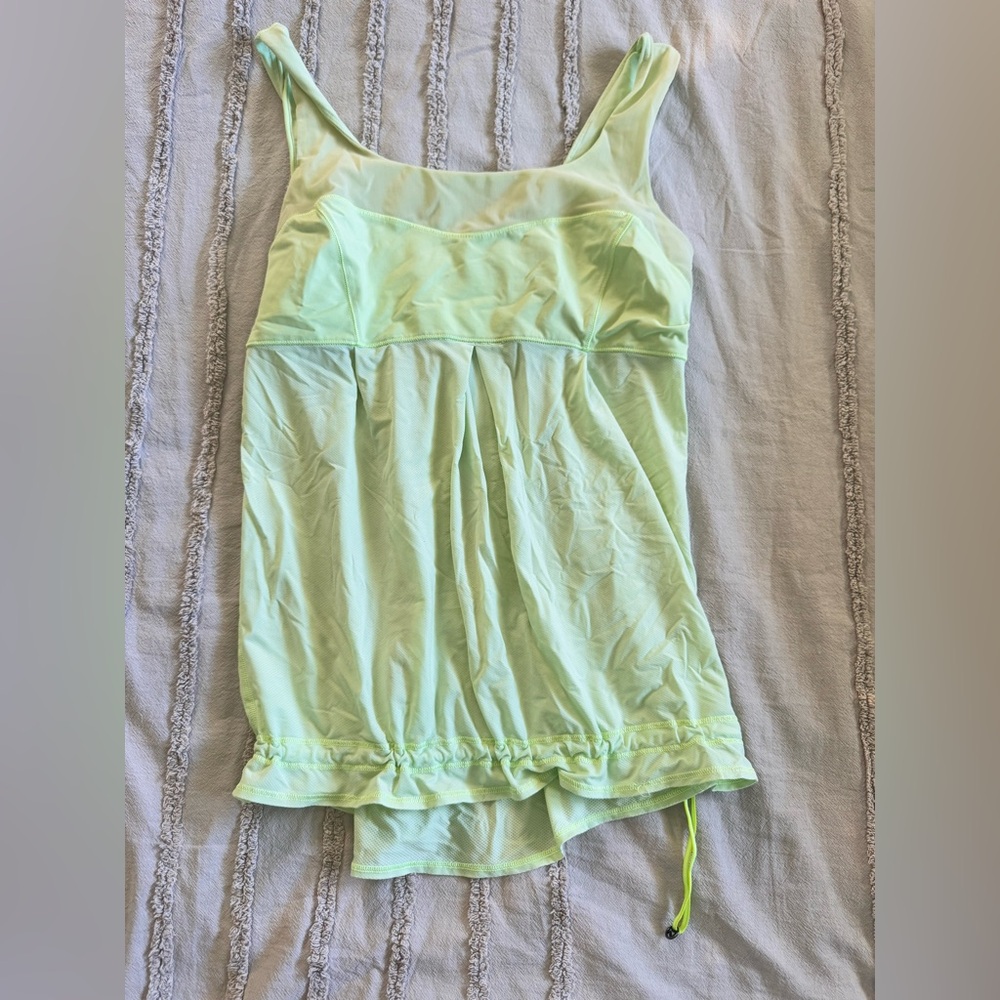 Lululemon Elevate Lime Green Tank Size 10